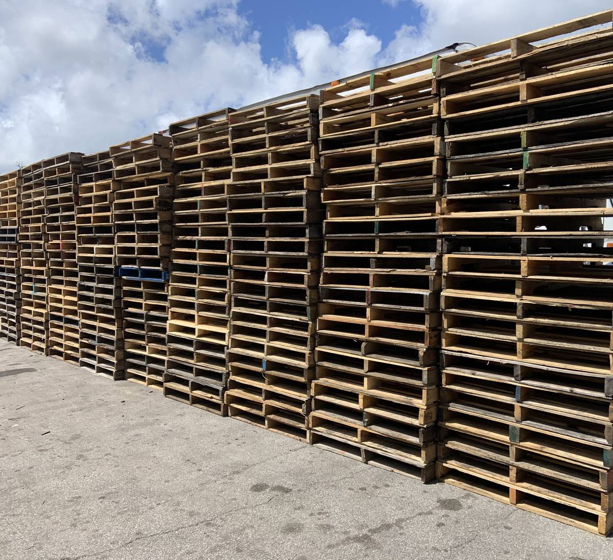 High-volume pallet inventory for retail distribution centers